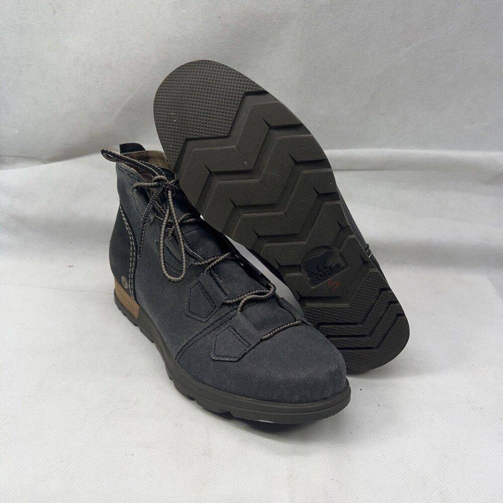 SOREL Major Lace Botki Damskie NL2163-010 Gray Leather Canvas Women's Size 7